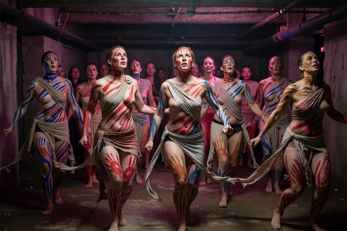 Performance féministe collective dans un espace clandestin russe